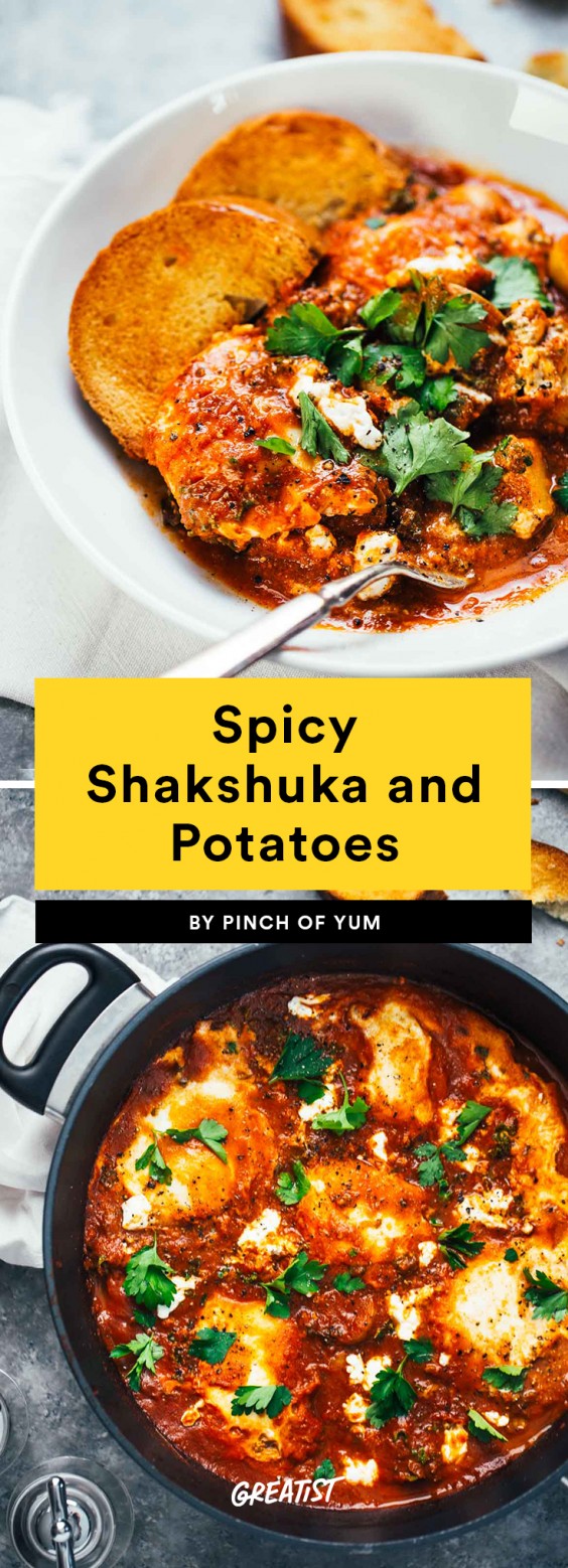 Spicy Shakshuka and Potatoes