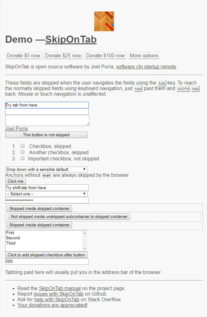 SkipOnTab-1-1 jQuery Form Plugins To Use In Your Websites (46 Options)