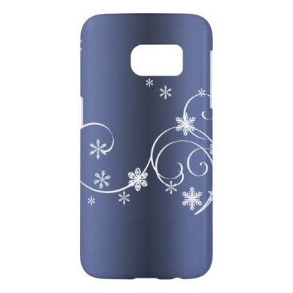 Metallic Blue Christmas Samsung Galaxy S7 Case