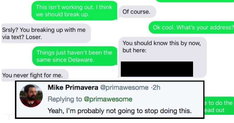 Guy Trolls Strangers By Texting Them He's Breaking Up With Them and the Results are Fantastic