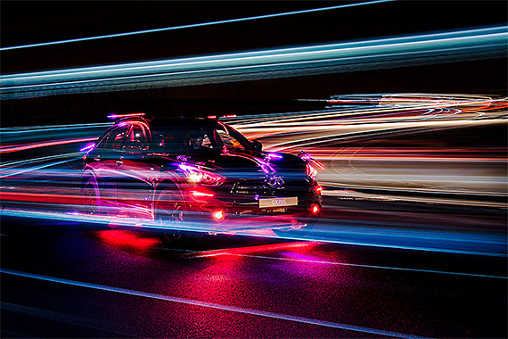 cars as light painting brushes