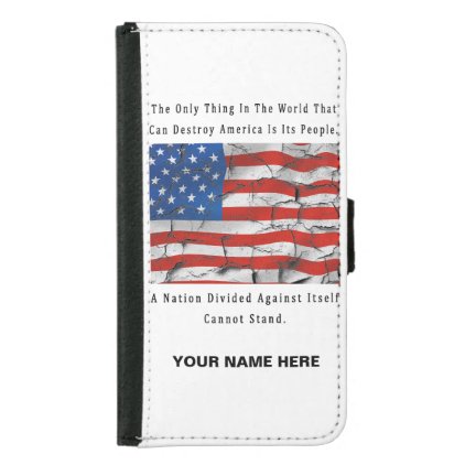 A Nation Divided Wallet Phone Case For Samsung Galaxy S5