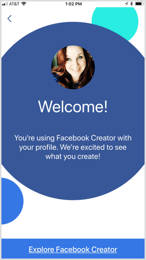 Facebook Creator app explore