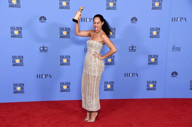 Tracee Ellis Ross became the first black woman in 35 years to win a Golden Globe for Best Actress in a TV Comedy or Musical for her role on ABC's Black-ish on Sunday.