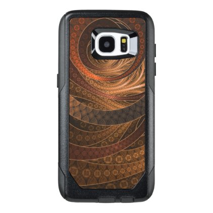 Brown, Bronze, Wicker, and Rattan Fractal Circles OtterBox Samsung Galaxy S7 Edge Case