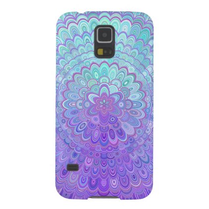 Mandala Flower in Light Blue and Purple Galaxy S5 Case