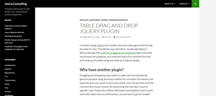 TableDnD jQuery Drag and Drop Plugins To Use In Your Websites