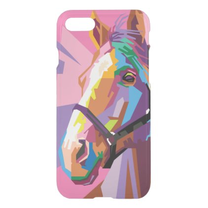 Colorful Pop Art Horse Portrait iPhone 7 Case
