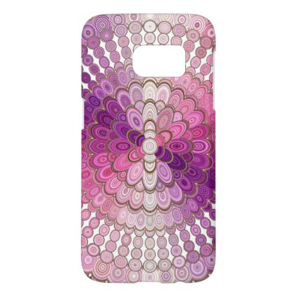 Pink and Purple Mandala Flower Samsung Galaxy S7 Case