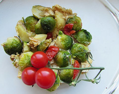 vegan Brussels sprouts gratin