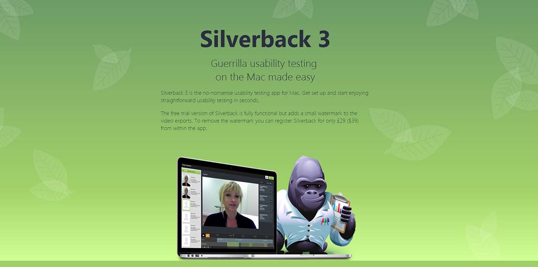 Silverback 3 Single Page Website Designs