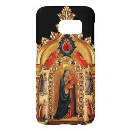 VIRGIN WITH CHILD AND ANGELS GOLD SACRED ART ICON SAMSUNG GALAXY S7 CASE
