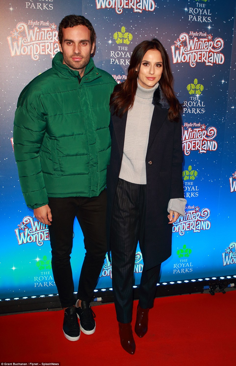 Joining the festivities: James Dunmore and Lucy Watson were also in attendance at the Christmas time event