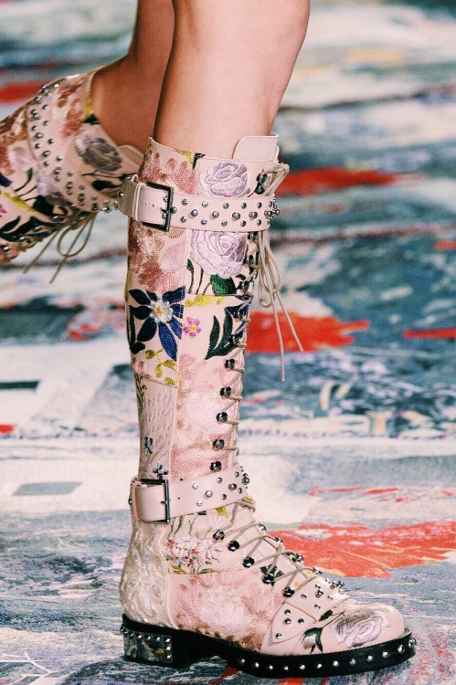 velvetrunway: Boots at Alexander McQueen SS17 posted by...