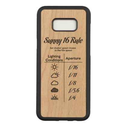 Sunny 16 rule carved samsung galaxy s8+ case