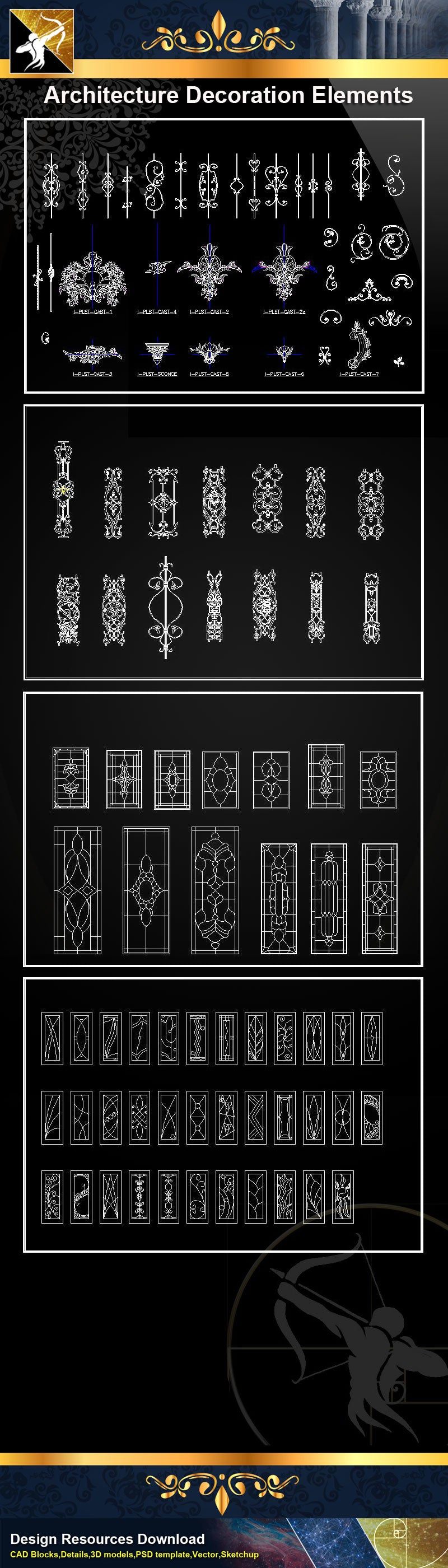 ★★Architectural Decorative CAD Elements 