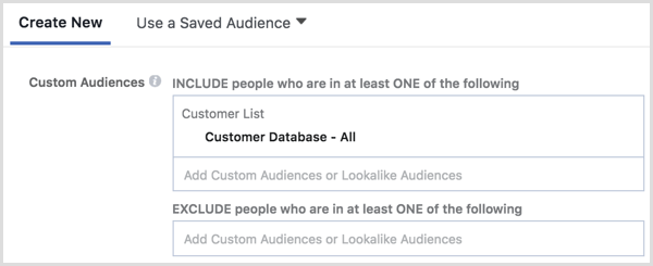 Facebook ads manager create custom audience