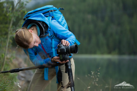Pro Photographer Varina with Induro Tripod, Banff National Park, CA