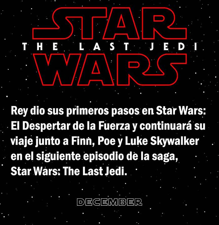 sinopsis oficial de 'Star Wars: The Last Jedi'