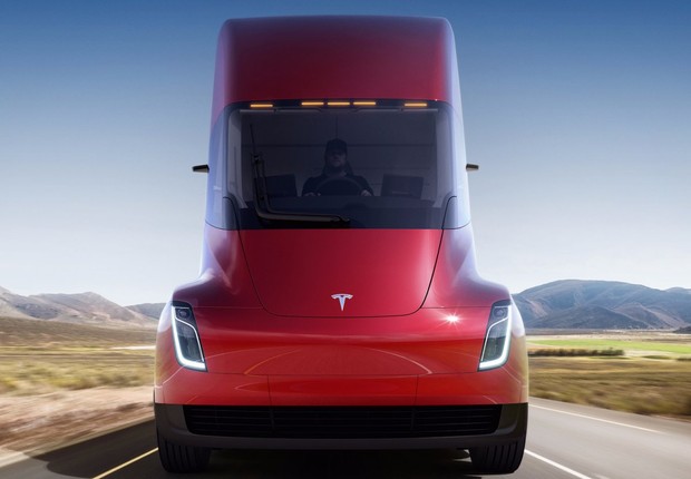 O caminhão elétrico futurista da Tesla (Foto: Divulgação/Tesla)