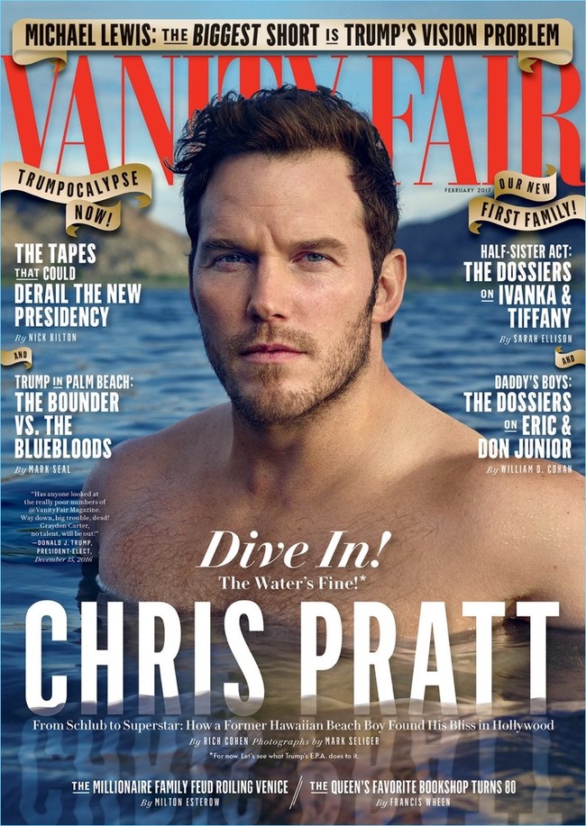 Chris Pratt Shirtless 2017 Vanity Fair Cover