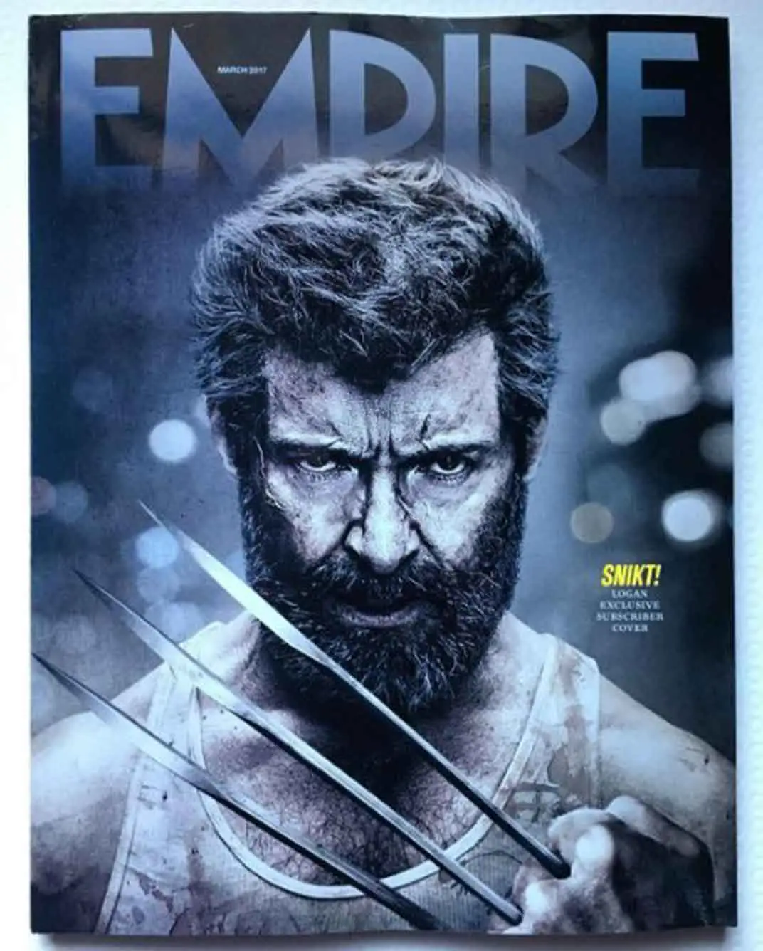 portada de Empire de 'Logan' protagonizada por Hugh Jackman como Lobezno