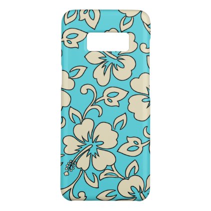 Malia Hibiscus Hawaiian Aqua Floral Case-Mate Samsung Galaxy S8 Case