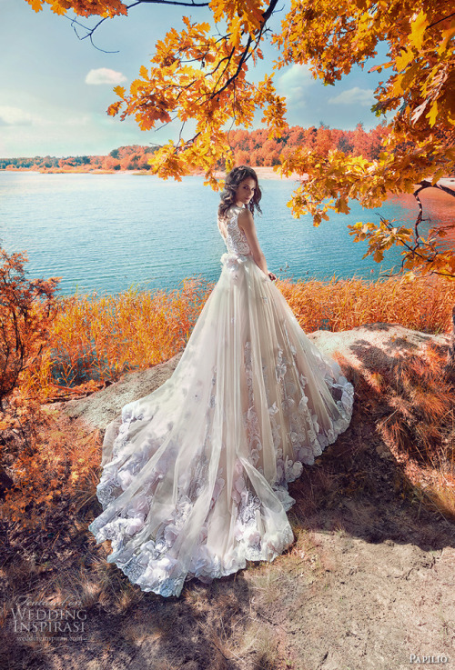 (via Papilio 2017 Wedding Dresses — “Wings of Love” Bridal...
