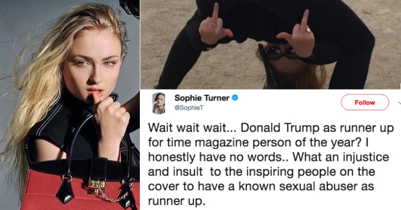 Sophie Turner Has Some Choice Words About Donald Trump Following the Announcement That He Was 'Runner Up' For Person of the Year