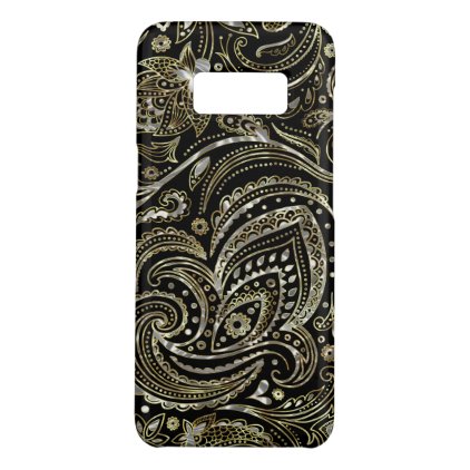 Silver & Gold Floral Paisley Pattern Case-Mate Samsung Galaxy S8 Case