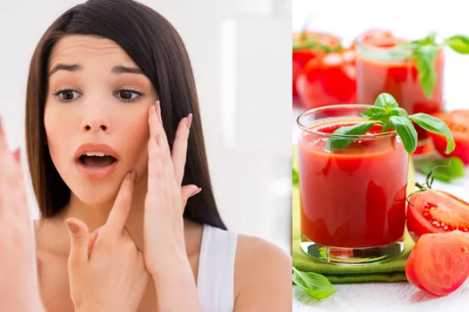 نتيجة بحث الصور عن ‪Tomato mask for most skin problems‬‏