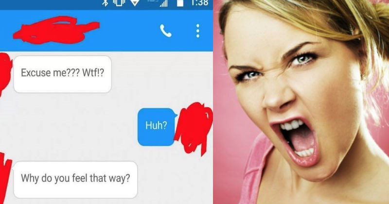 Girl loses her mind and freaks out on guy after he politely rejects her through text.