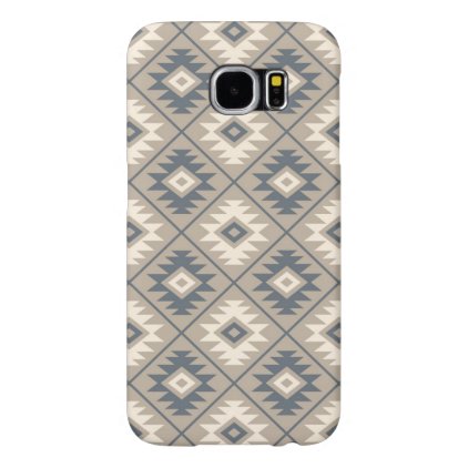 Aztec Symbol Stylized Pattern Blue Cream Sand Samsung Galaxy S6 Case
