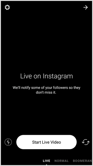 Instagram start live video