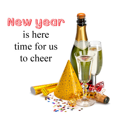 Cheer New Year 2018 Wine Glasses