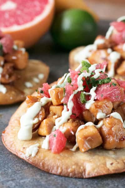 Spicy Chicken Tostadas with Avocado Sauce Pic