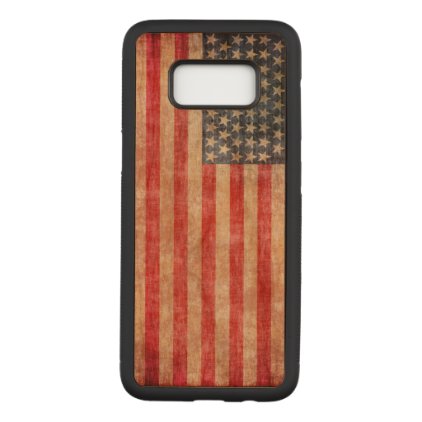 American Flag Aged Carved Samsung Galaxy S8 Case
