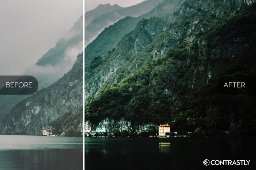 Vibrant Landscapes Photoshop Action Bundle Contrastly