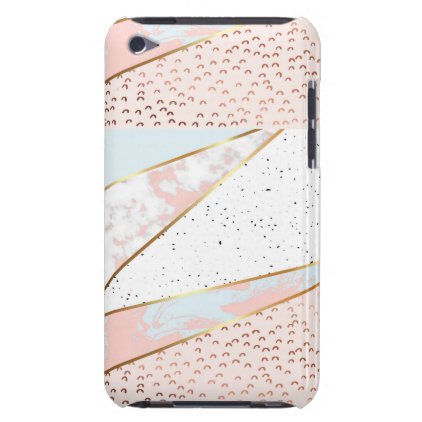 Collage,white marble,gold,silver,black,white,hand iPod Case-Mate case