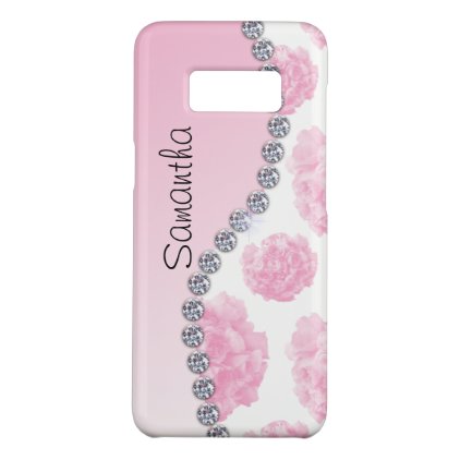 Pink Rose Bouquets and Diamonds Case-Mate Samsung Galaxy S8 Case