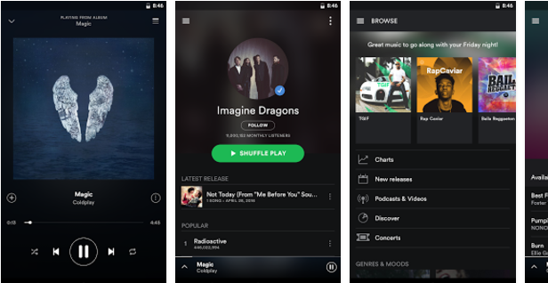 Spotify-Music Best Android music player apps to listen to music on them