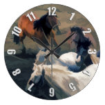 Breaking Away - Wild Horses Large Clock
