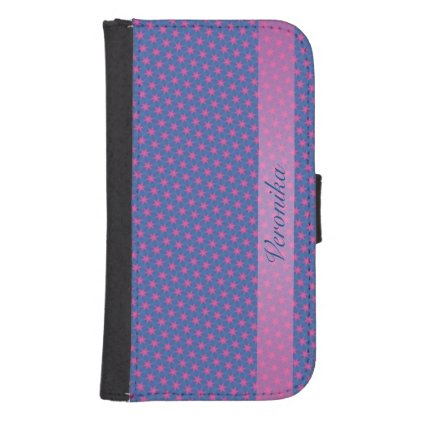 Pink and black fractal samsung s4 wallet case