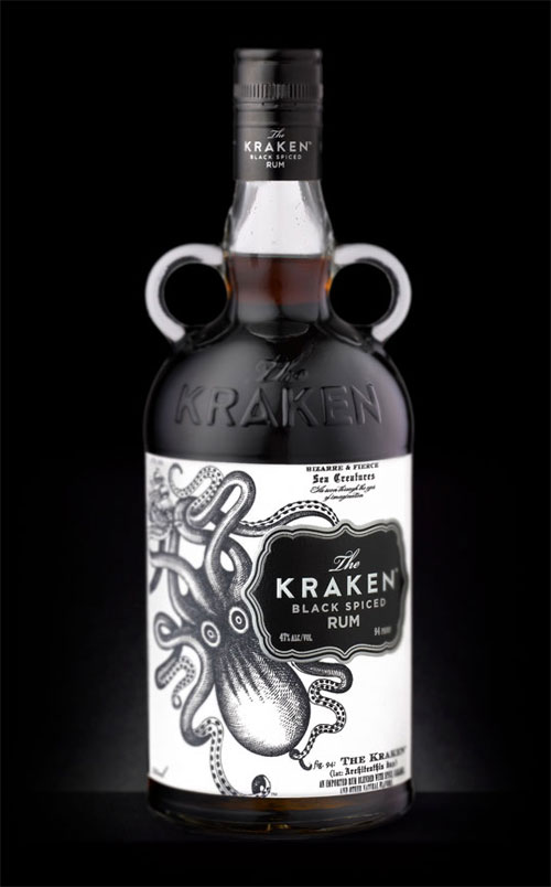 Kraken Rum package design