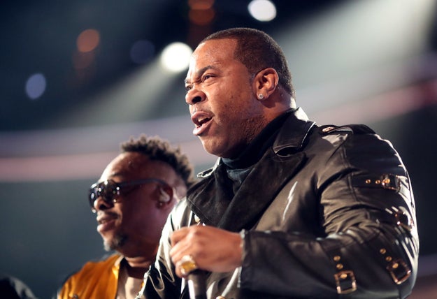 Busta Rhymes, a frequent A Tribe Called Quest collaborator, was also in the mix on stage, and he called out President Donald Trump.