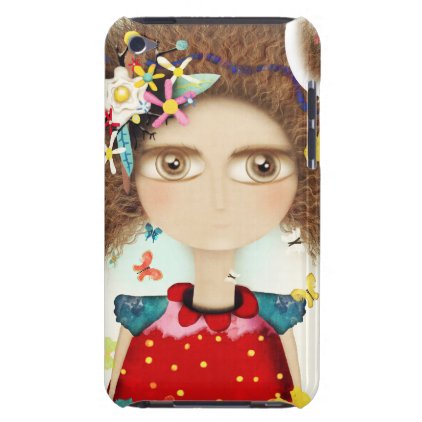 AFRO HAIR RUPYDETEQUILA DOLL HUGE EYES FLORAL iPod Case-Mate CASE