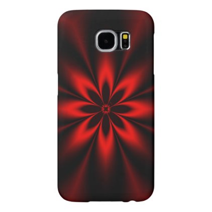 Red Floral Burst Samsung Galaxy S6 Case