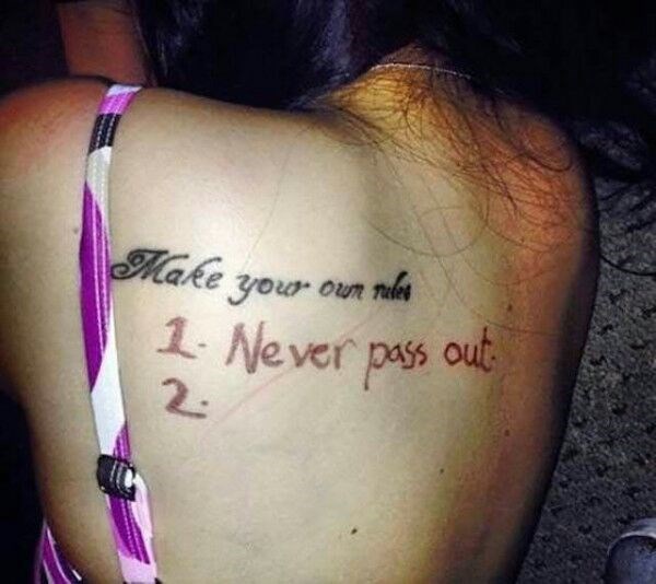 image tattoo drunk pass out