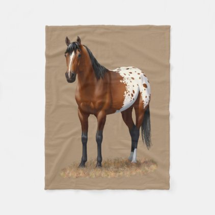 Beautiful Bay Appaloosa Horse Fleece Blanket