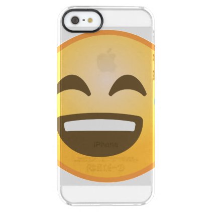 Smiling Relieved Emoji Clear iPhone SE/5/5s Case